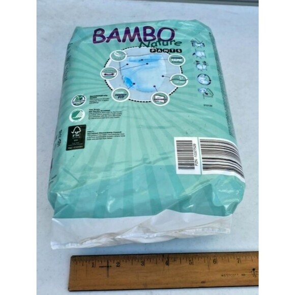 Bambo Nature Pull-Ups Hypoallergenic Training Pants, Eco, 18 count Size 6, 40lbs - Picture 6 of 7